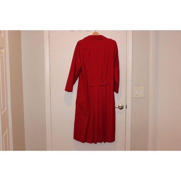 Vintage Diana Charles Red Wool Overcoat Size  4/5 (Small) Womens - Picture 7 of 13